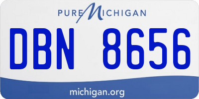 MI license plate DBN8656