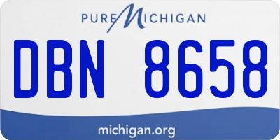 MI license plate DBN8658