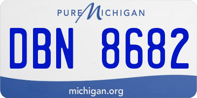MI license plate DBN8682
