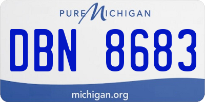 MI license plate DBN8683