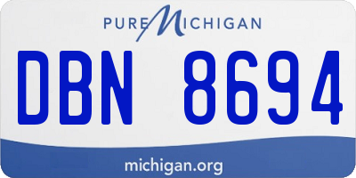 MI license plate DBN8694
