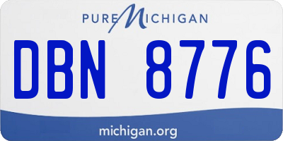 MI license plate DBN8776