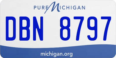 MI license plate DBN8797