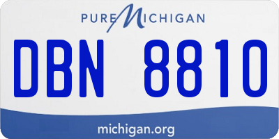 MI license plate DBN8810