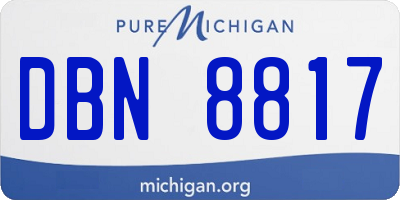 MI license plate DBN8817
