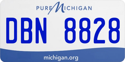MI license plate DBN8828