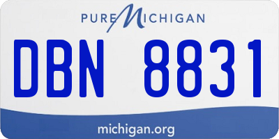 MI license plate DBN8831