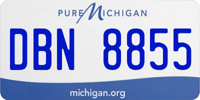 MI license plate DBN8855
