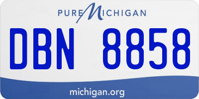 MI license plate DBN8858