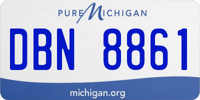 MI license plate DBN8861