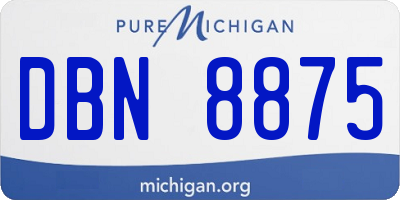 MI license plate DBN8875