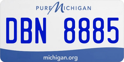 MI license plate DBN8885