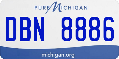 MI license plate DBN8886