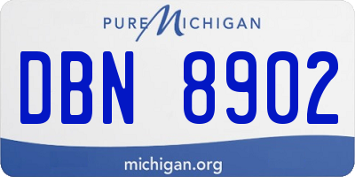 MI license plate DBN8902