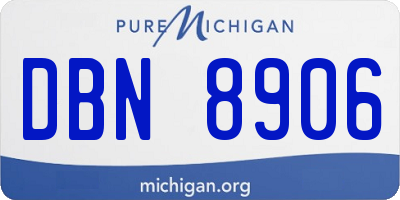 MI license plate DBN8906