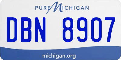 MI license plate DBN8907