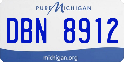 MI license plate DBN8912