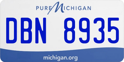 MI license plate DBN8935