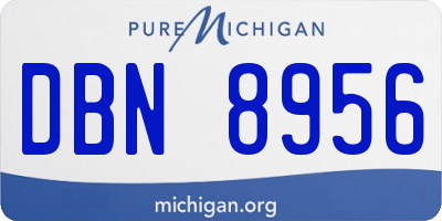 MI license plate DBN8956