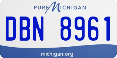 MI license plate DBN8961
