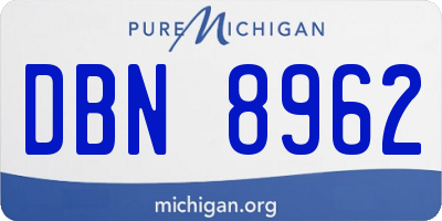 MI license plate DBN8962