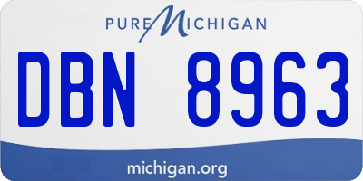 MI license plate DBN8963