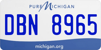 MI license plate DBN8965