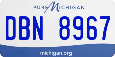 MI license plate DBN8967