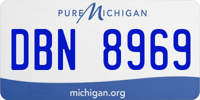 MI license plate DBN8969