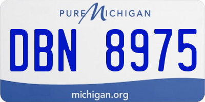 MI license plate DBN8975