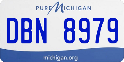 MI license plate DBN8979