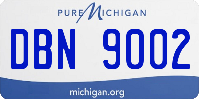 MI license plate DBN9002
