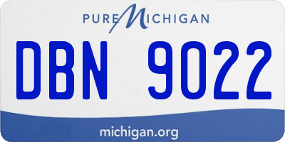 MI license plate DBN9022