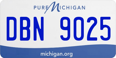 MI license plate DBN9025