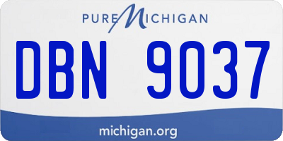 MI license plate DBN9037