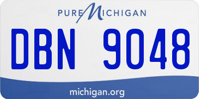 MI license plate DBN9048