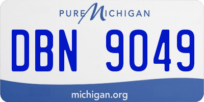 MI license plate DBN9049
