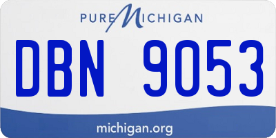 MI license plate DBN9053