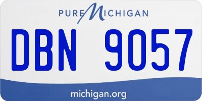 MI license plate DBN9057