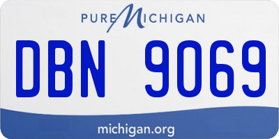 MI license plate DBN9069