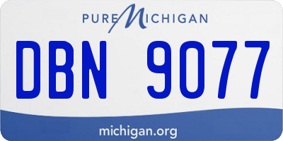 MI license plate DBN9077