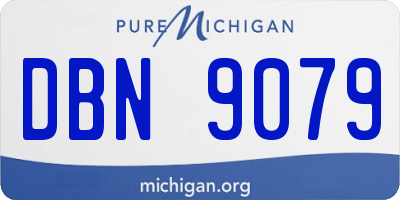 MI license plate DBN9079
