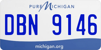 MI license plate DBN9146