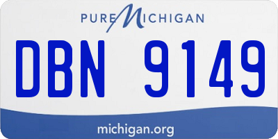 MI license plate DBN9149