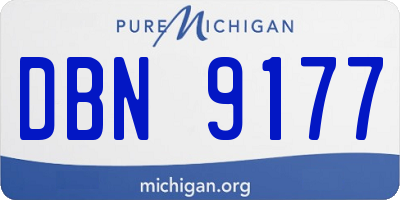 MI license plate DBN9177