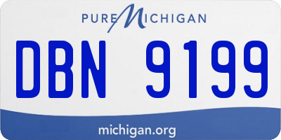 MI license plate DBN9199