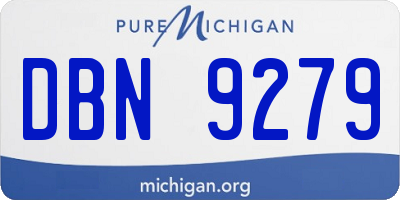 MI license plate DBN9279