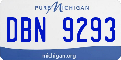 MI license plate DBN9293