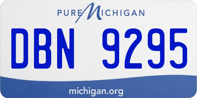 MI license plate DBN9295