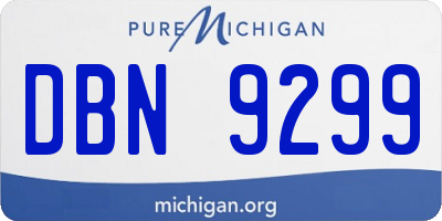 MI license plate DBN9299